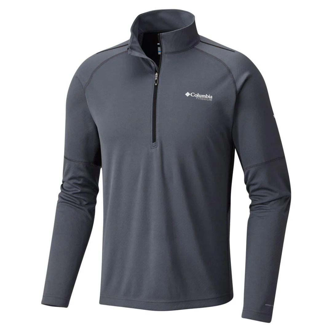 Columbia Men Grey Titan Trail Half Zip (Sun Protection)