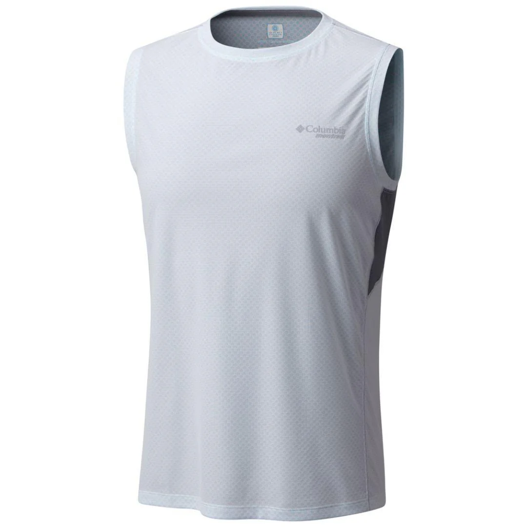 Columbia Men White Titan Ultra Sleeveless Shirt