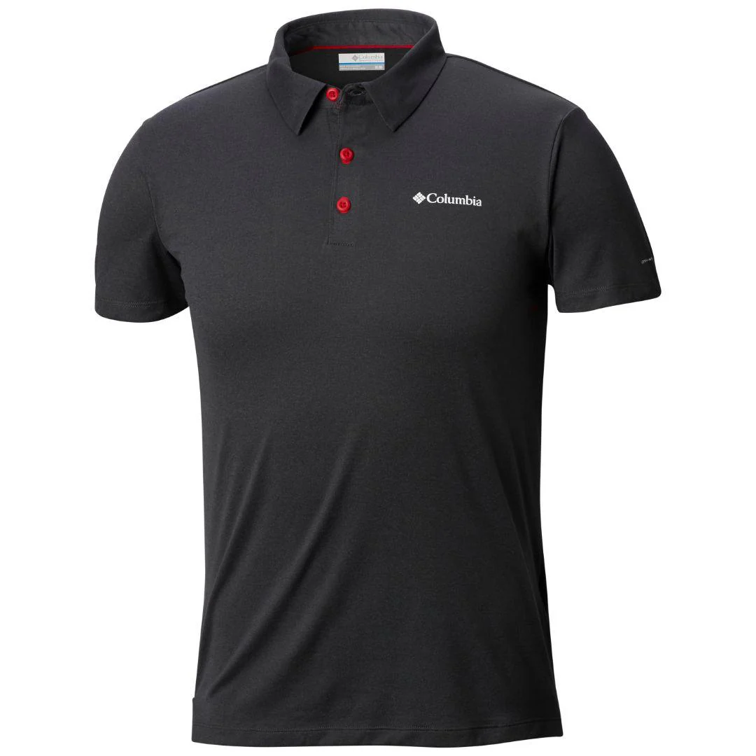Columbia Men Black Triple Canyon Tech Polo (Sun Protection)