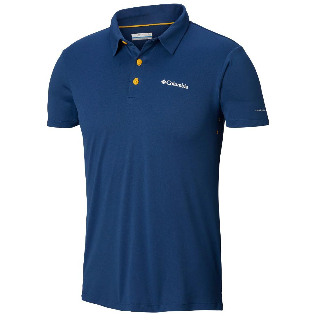 Columbia Men Blue Triple Canyon Tech Polo (Sun Protection)