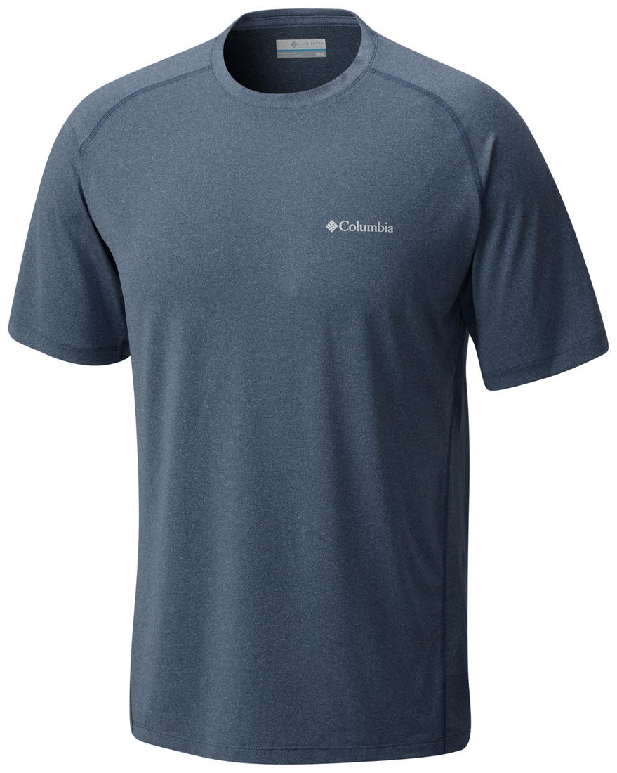 Columbia Men Blue Tuk Mountain Mens Short Sleeve Shirt (Sun Protection)