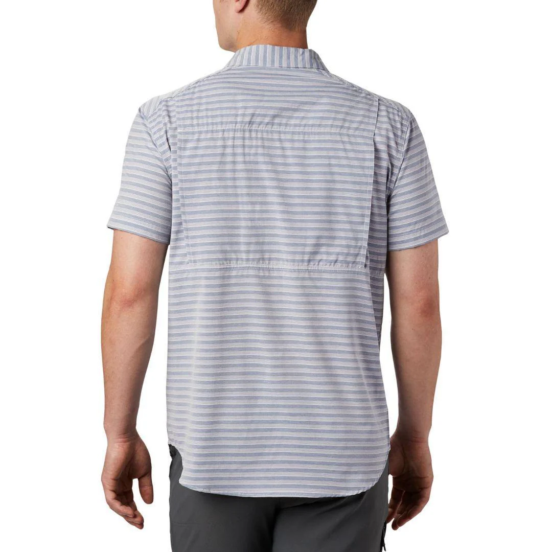 Columbia Men Blue Twisted Creek II Short Sleeve Shirt (Sun Protection)
