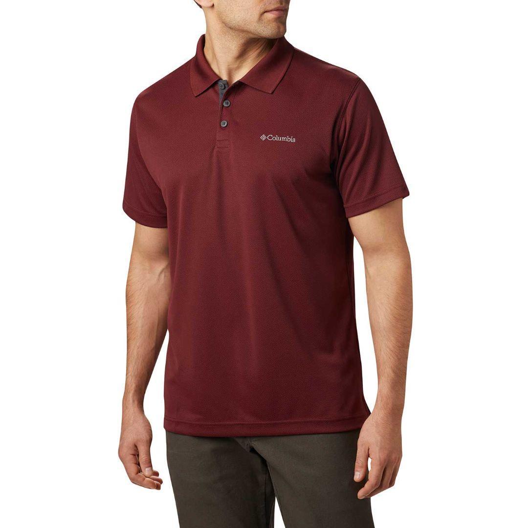Columbia Men Red Utilizer Polo (Sun Protection)