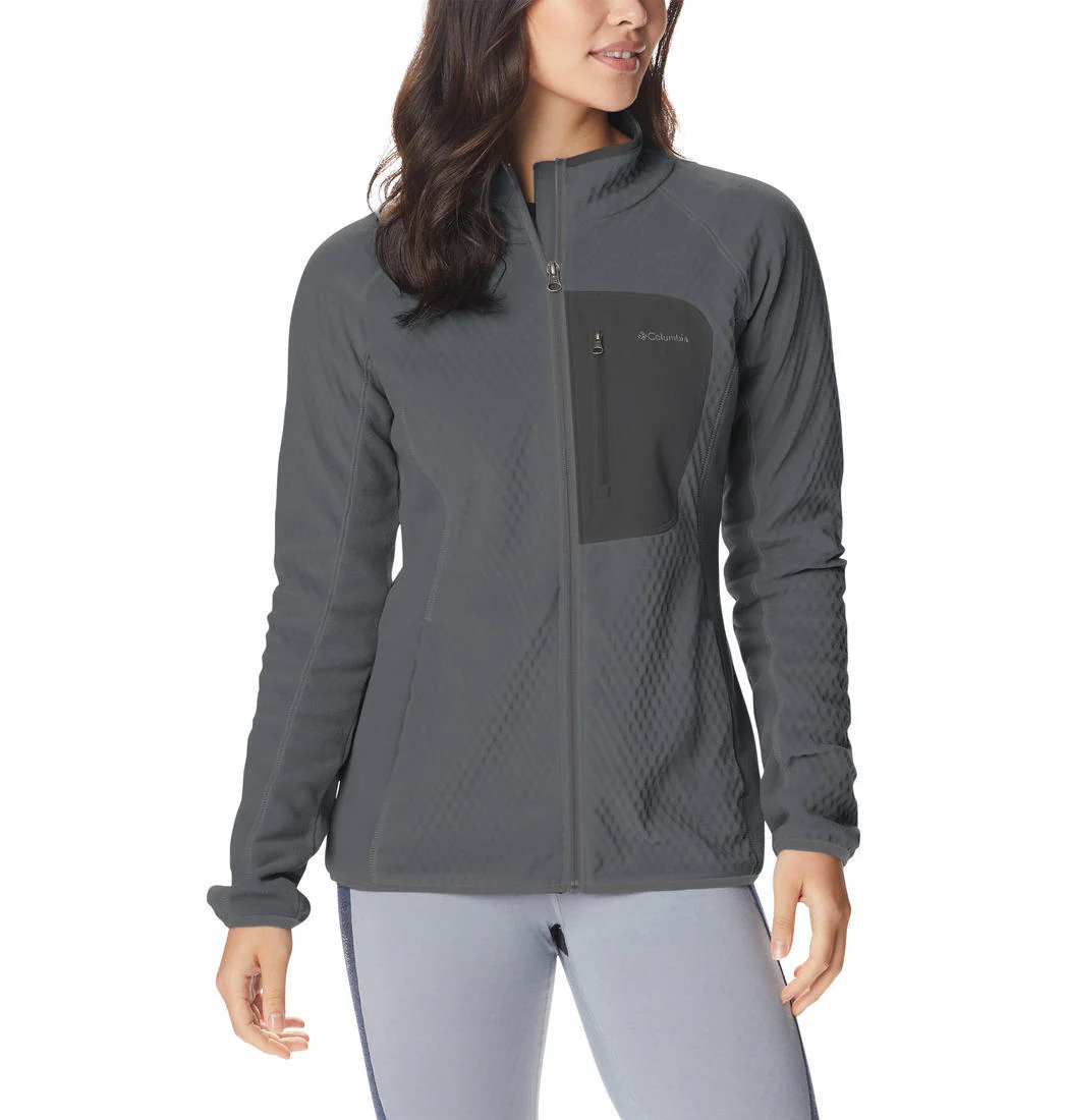 Columbia Women Grey W Outdoor Tracks Full Zip