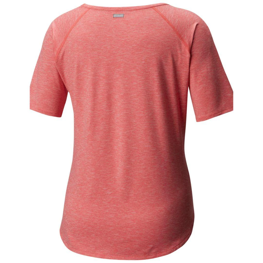 Columbia Women Pink Wander More SS Tee (Sun Protection) - Image 2