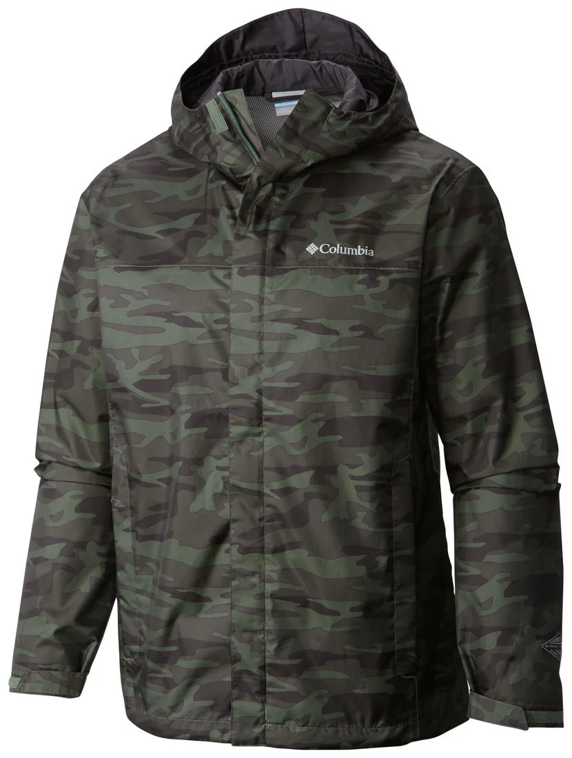 Columbia Men Green Watertight Printed Jacket Waterproof