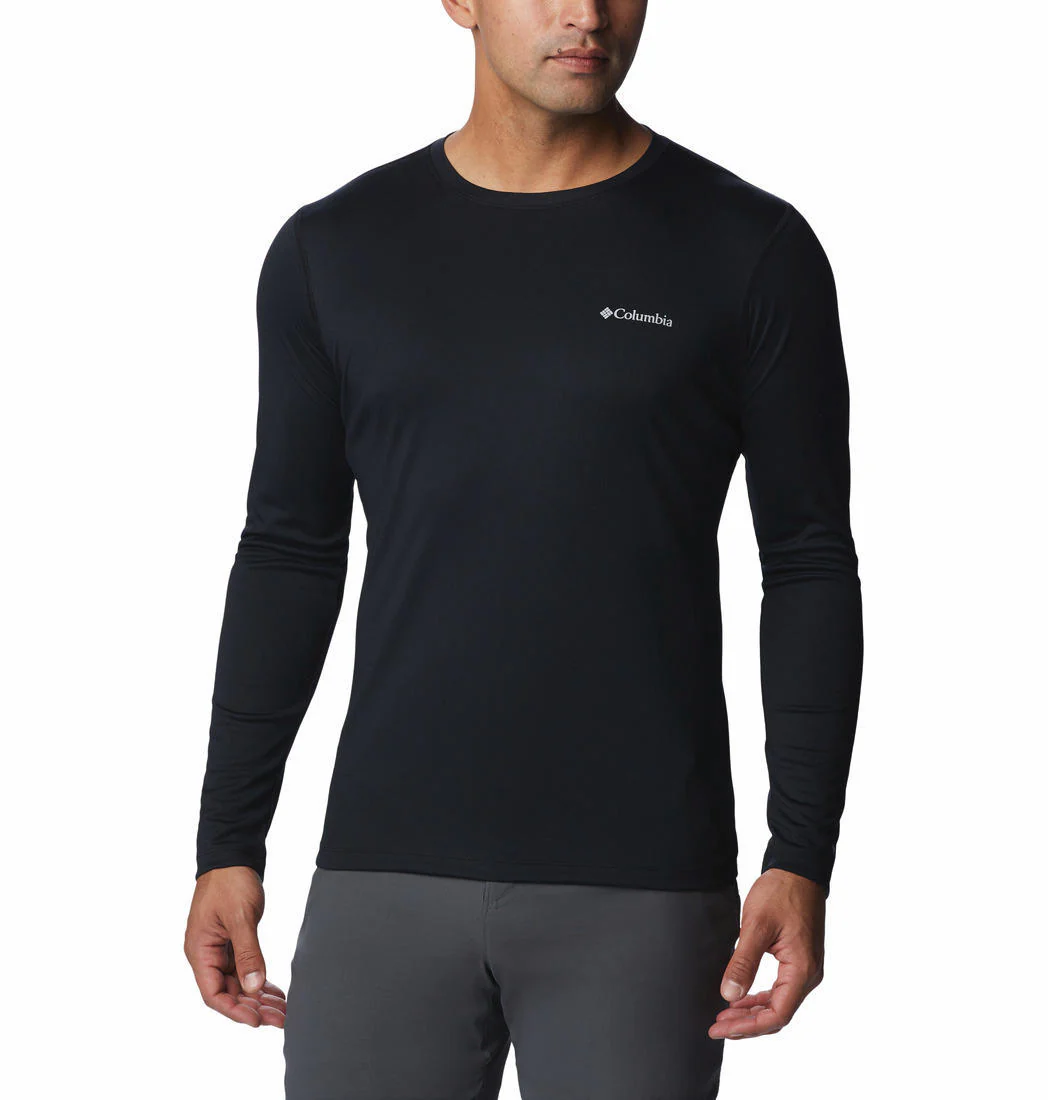 Columbia Men Black Zero Rules Long Sleeve Shirt (Sun Protection)