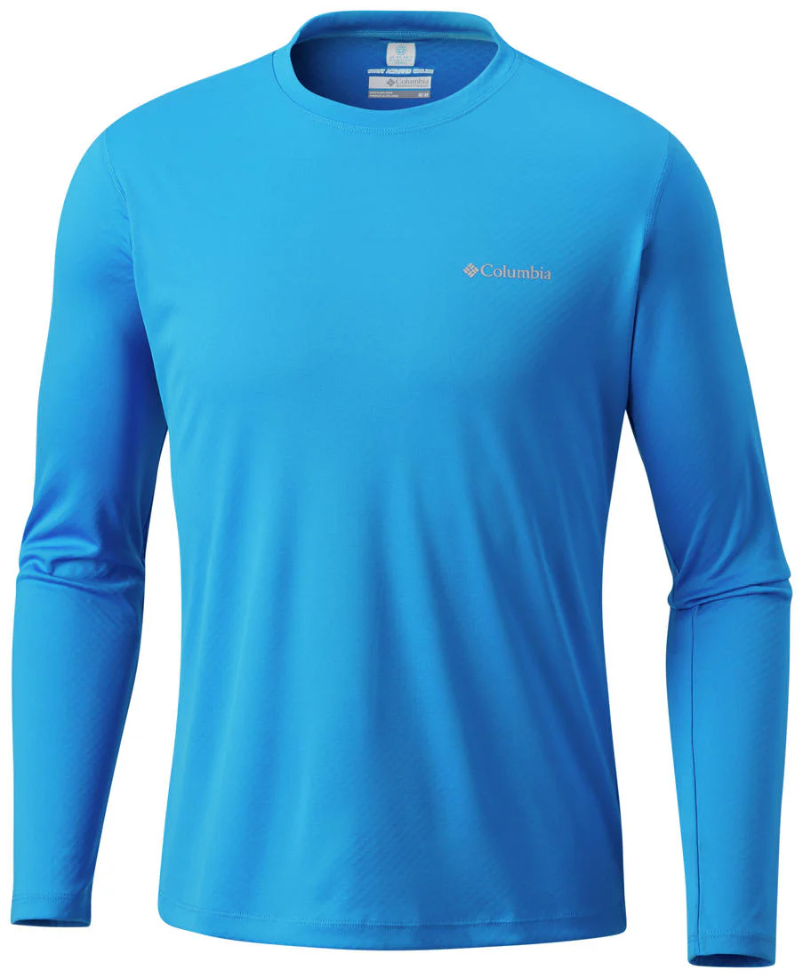 Columbia Men Blue Zero Rules Long Sleeve Shirt (Sun Protection)