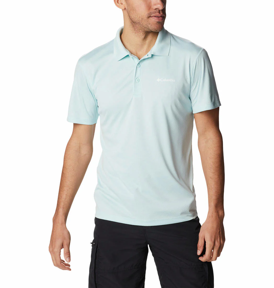 Columbia Men Green Zero Rules Polo Shirt (Sun Protection)