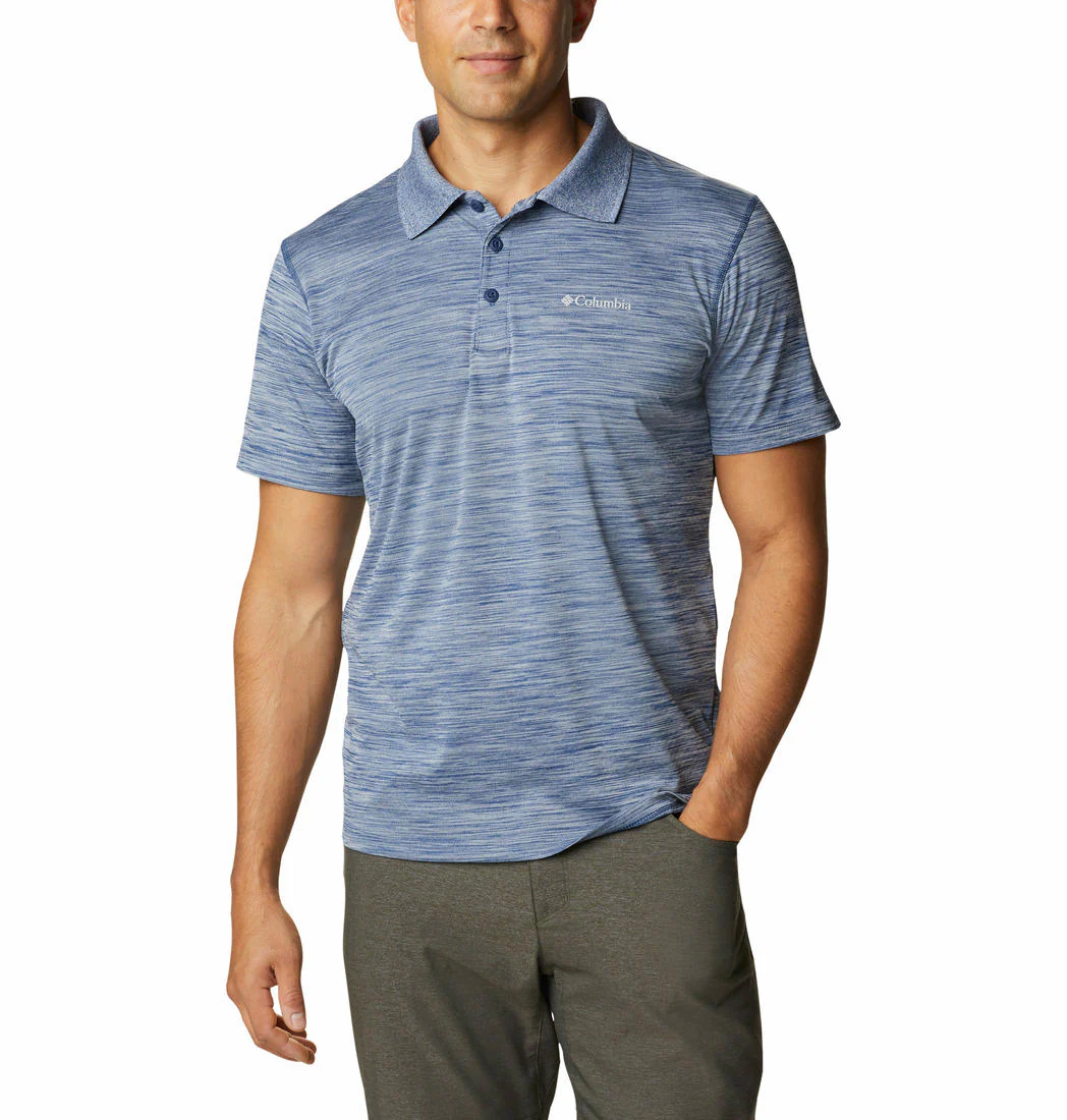 Columbia Men Blue Zero Rules Polo Shirt (Sun Protection)