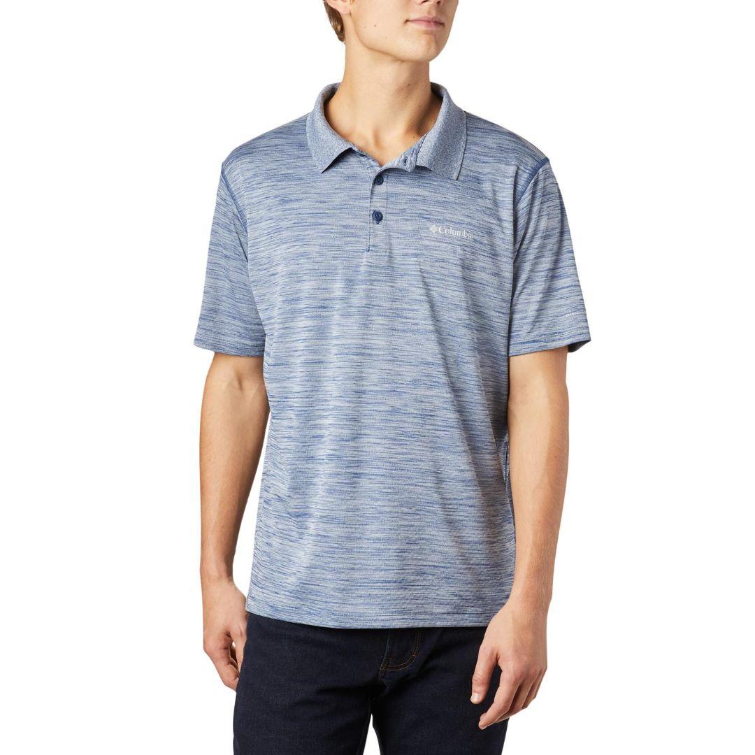 Columbia Men Blue Zero Rules Polo Shirt (Sun Protection)