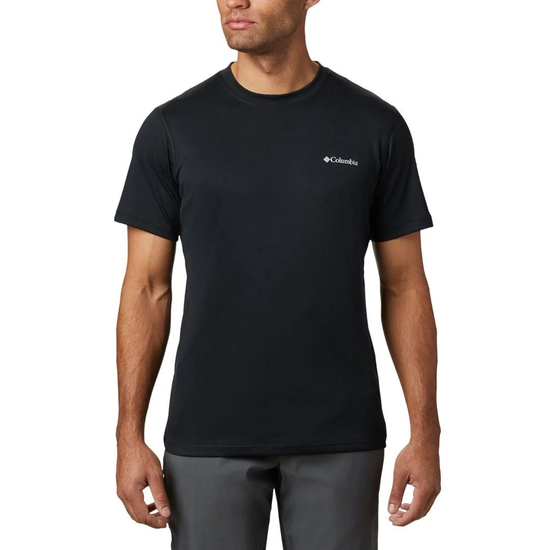 Columbia Men Black Zero Rules Short Sleeve Shirt (Sun Protection)